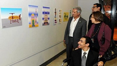 معرض الفنان محمد أكرم جمعة في ساقية الصاوي