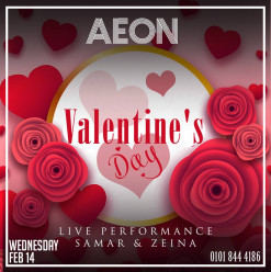Valentine’s Day at AEON Restaurant & Lounge