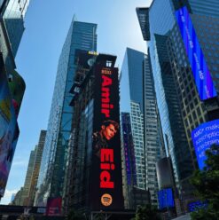 Amir Eid’s Debut Solo EP Roxi on Times Square Billboard