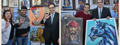 معرض فنون 9 في جامعة القاهرة 2025: 799 عمل فني بيحكوا حكايات الطلبة وإبداعهم