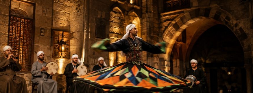 حفلات التنورة في بيت الغوري 2026.. سهرة مصرية أصيلة بـ15 جنيه بس في قلب القاهرة التاريخية