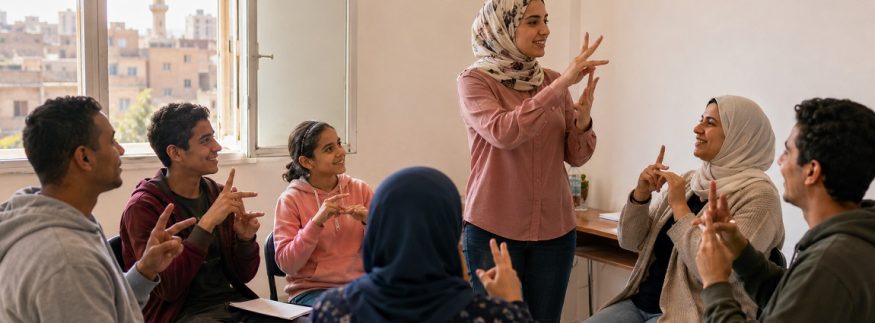 “إشارة مع سارة”.. مبادرة لتعليم لغة الإشارة للأطفال والكبار وتسهيل التواصل مع مجتمع الصم